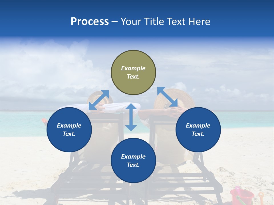 Leisure Sea Woman PowerPoint Template