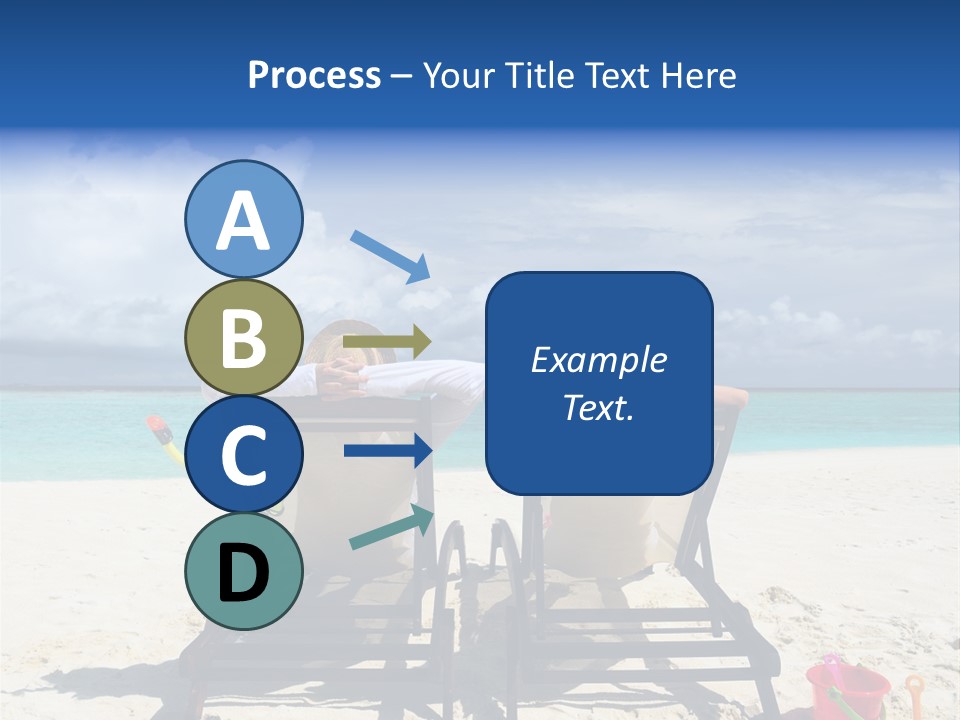 Leisure Sea Woman PowerPoint Template