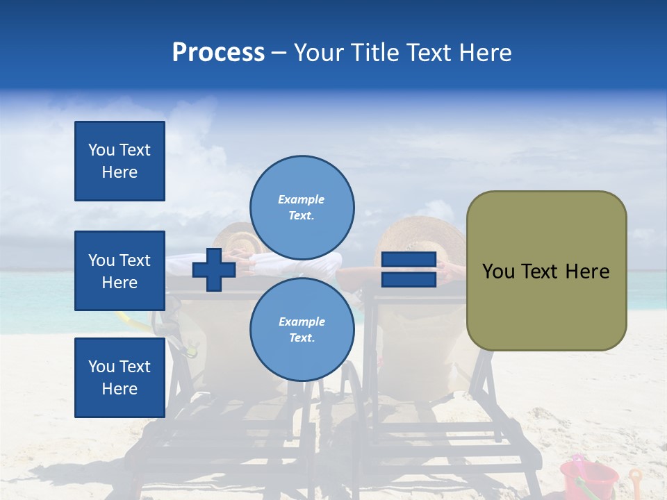 Leisure Sea Woman PowerPoint Template