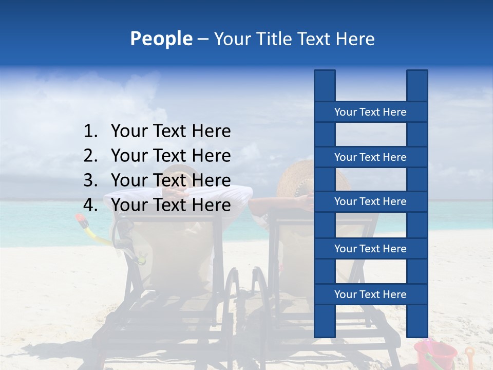 Leisure Sea Woman PowerPoint Template