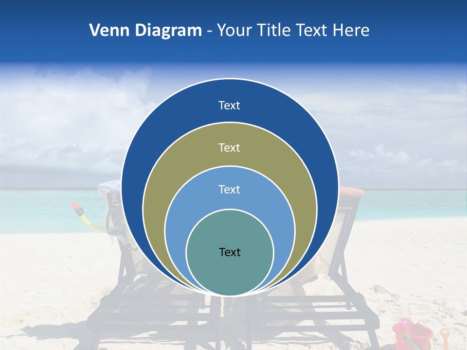 Leisure Sea Woman PowerPoint Template