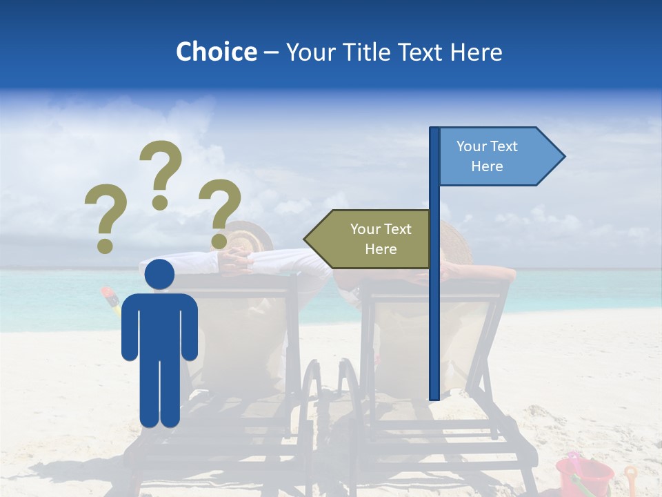 Leisure Sea Woman PowerPoint Template