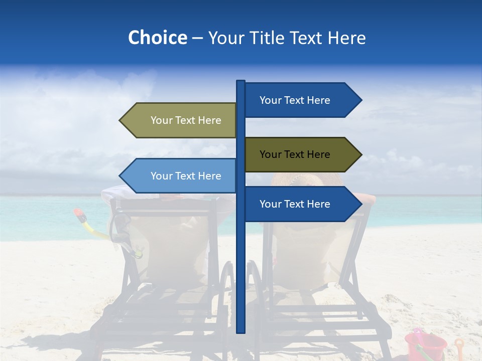 Leisure Sea Woman PowerPoint Template