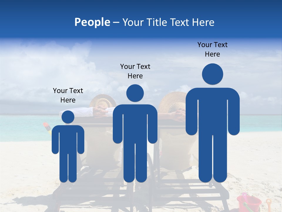 Leisure Sea Woman PowerPoint Template