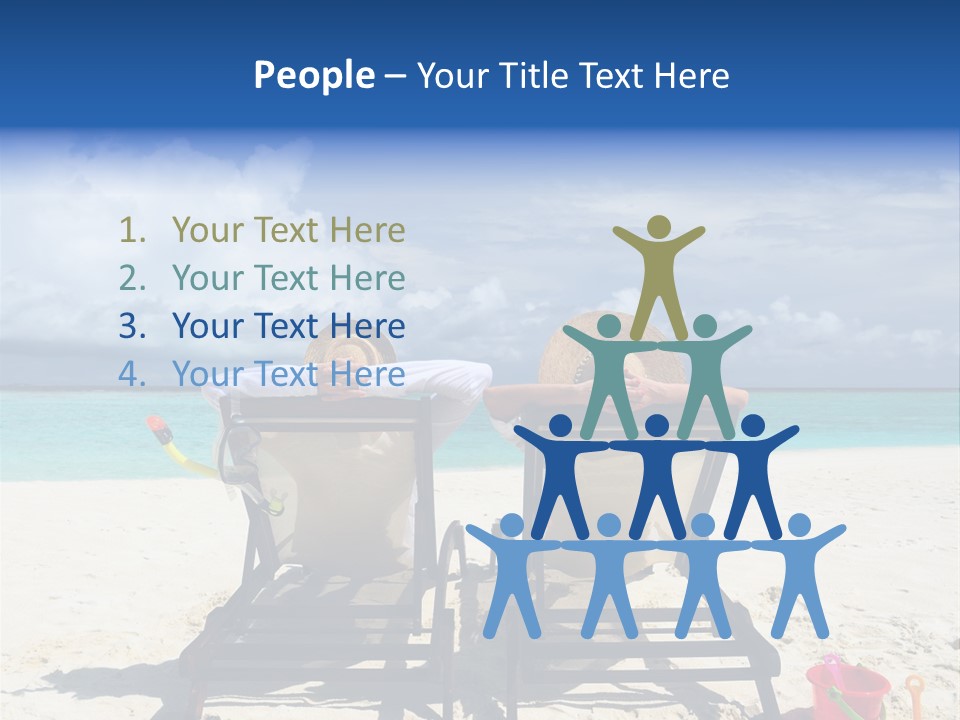 Leisure Sea Woman PowerPoint Template