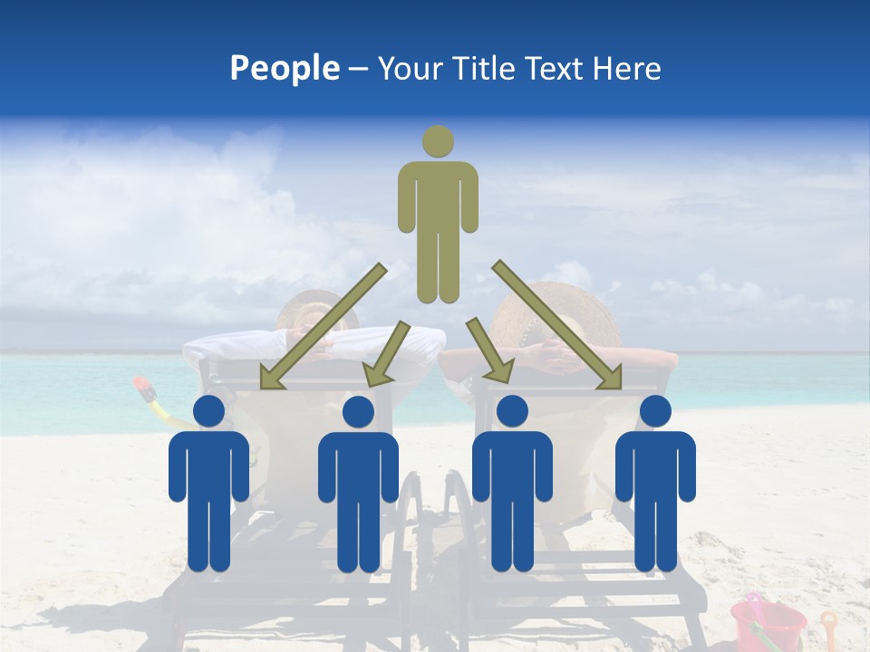 Leisure Sea Woman PowerPoint Template