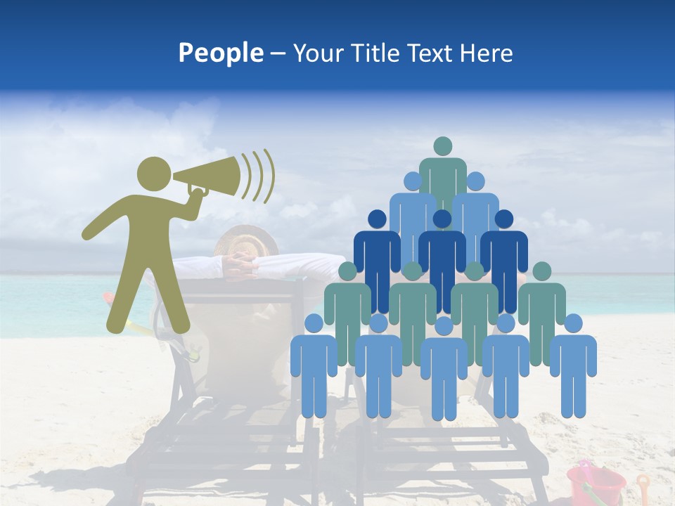 Leisure Sea Woman PowerPoint Template