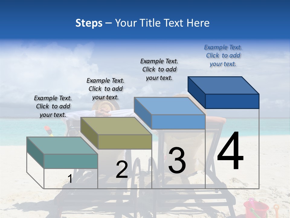 Leisure Sea Woman PowerPoint Template