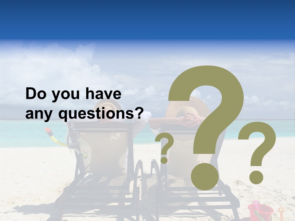 Leisure Sea Woman PowerPoint Template