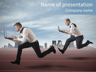 Finance Determined Running PowerPoint Template