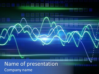 Techno Glimmer Stripe PowerPoint Template