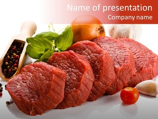 Grill Fillet Ingredient PowerPoint Template