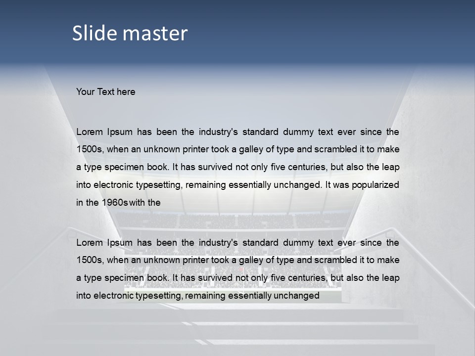 Soccer Field Stair Atmosphere PowerPoint Template