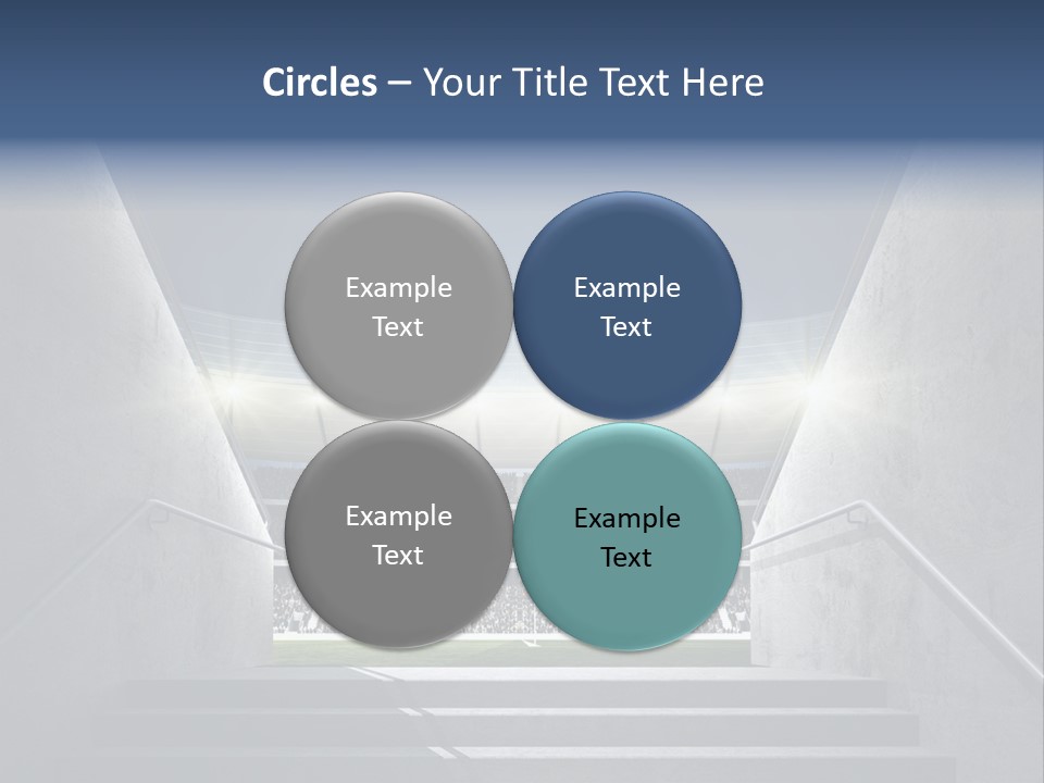 Soccer Field Stair Atmosphere PowerPoint Template