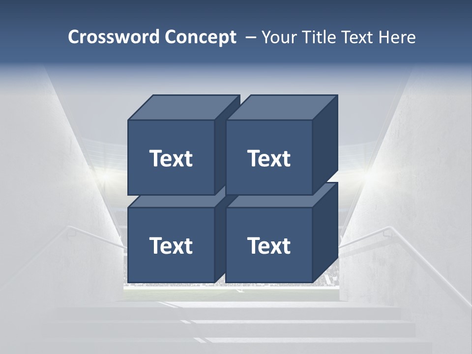 Soccer Field Stair Atmosphere PowerPoint Template