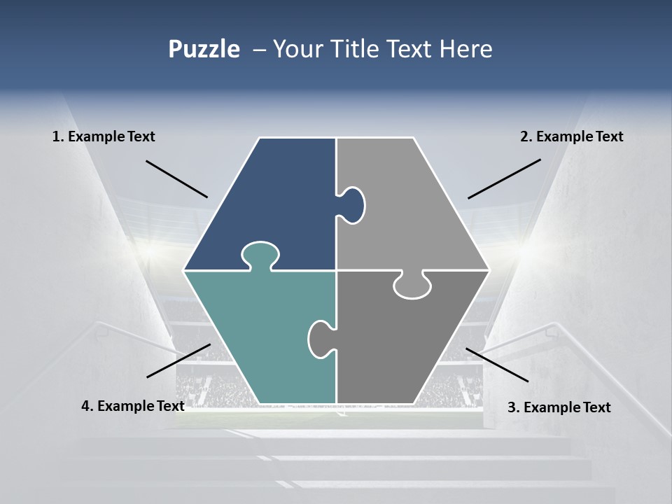Soccer Field Stair Atmosphere PowerPoint Template