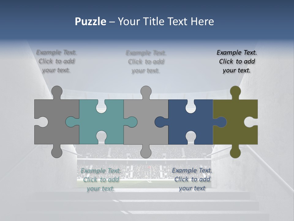 Soccer Field Stair Atmosphere PowerPoint Template