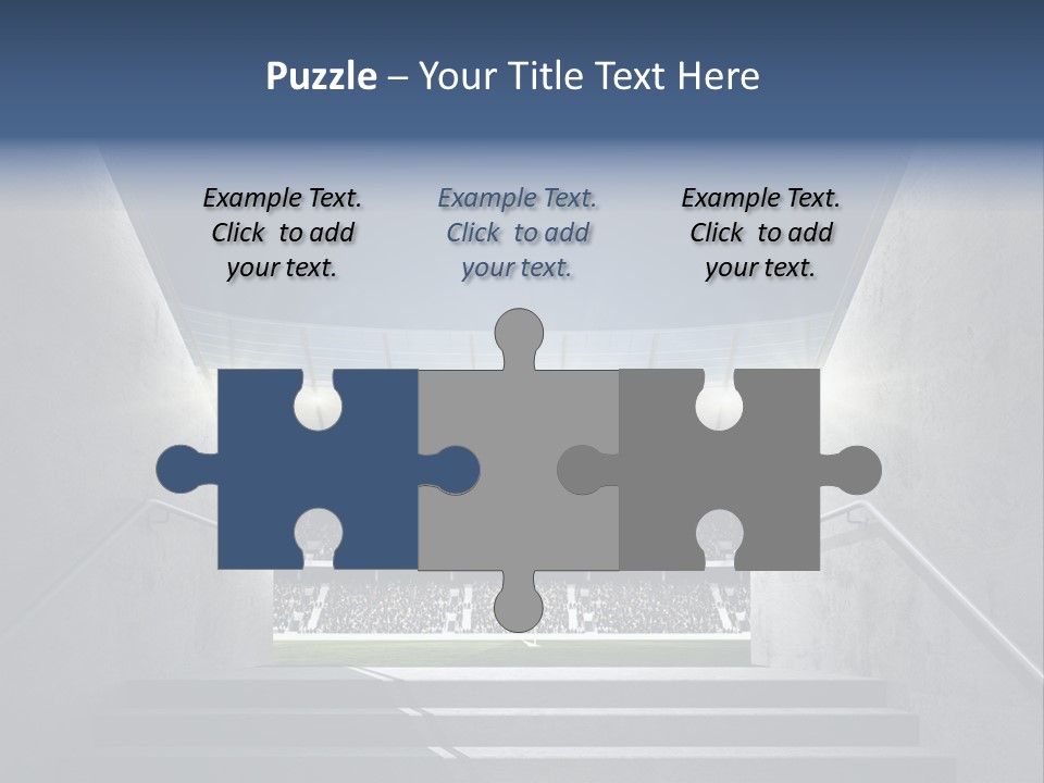 Soccer Field Stair Atmosphere PowerPoint Template