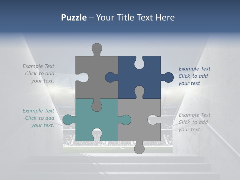 Soccer Field Stair Atmosphere PowerPoint Template