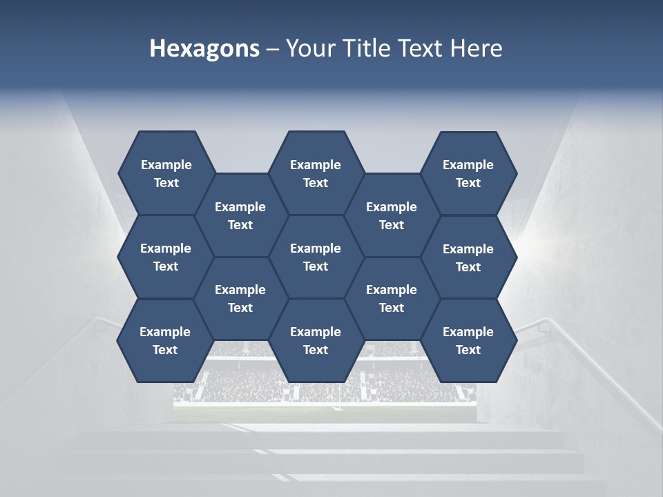 Soccer Field Stair Atmosphere PowerPoint Template