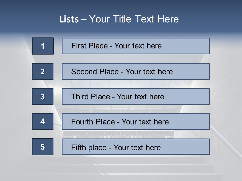 Soccer Field Stair Atmosphere PowerPoint Template