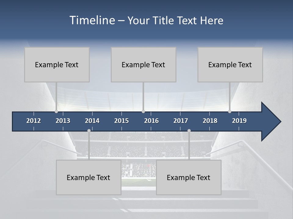 Soccer Field Stair Atmosphere PowerPoint Template