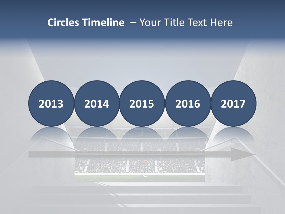 Soccer Field Stair Atmosphere PowerPoint Template