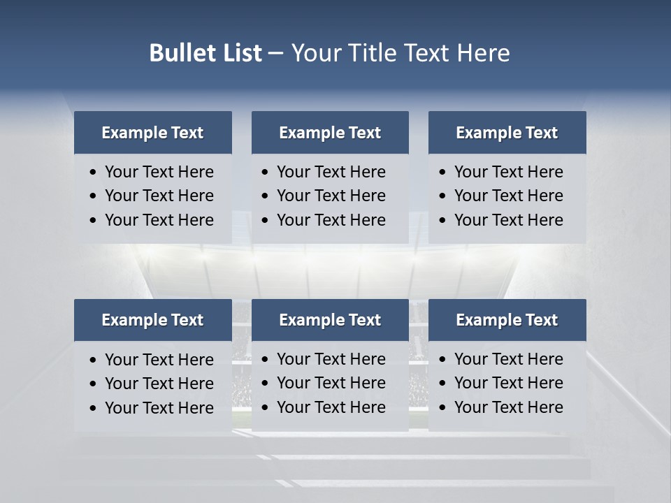 Soccer Field Stair Atmosphere PowerPoint Template