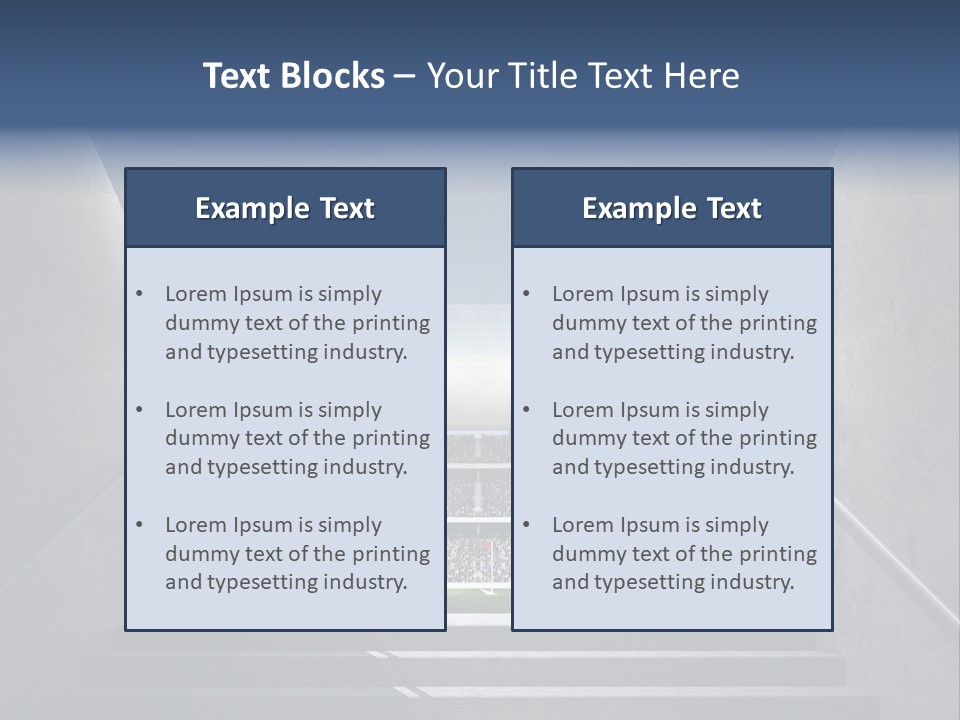 Soccer Field Stair Atmosphere PowerPoint Template