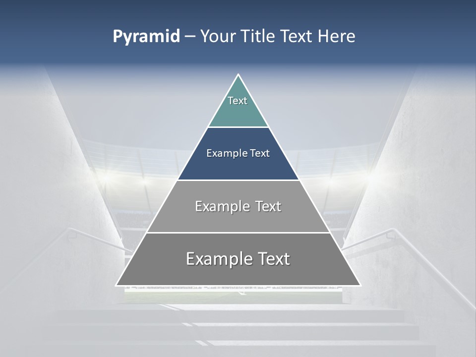 Soccer Field Stair Atmosphere PowerPoint Template