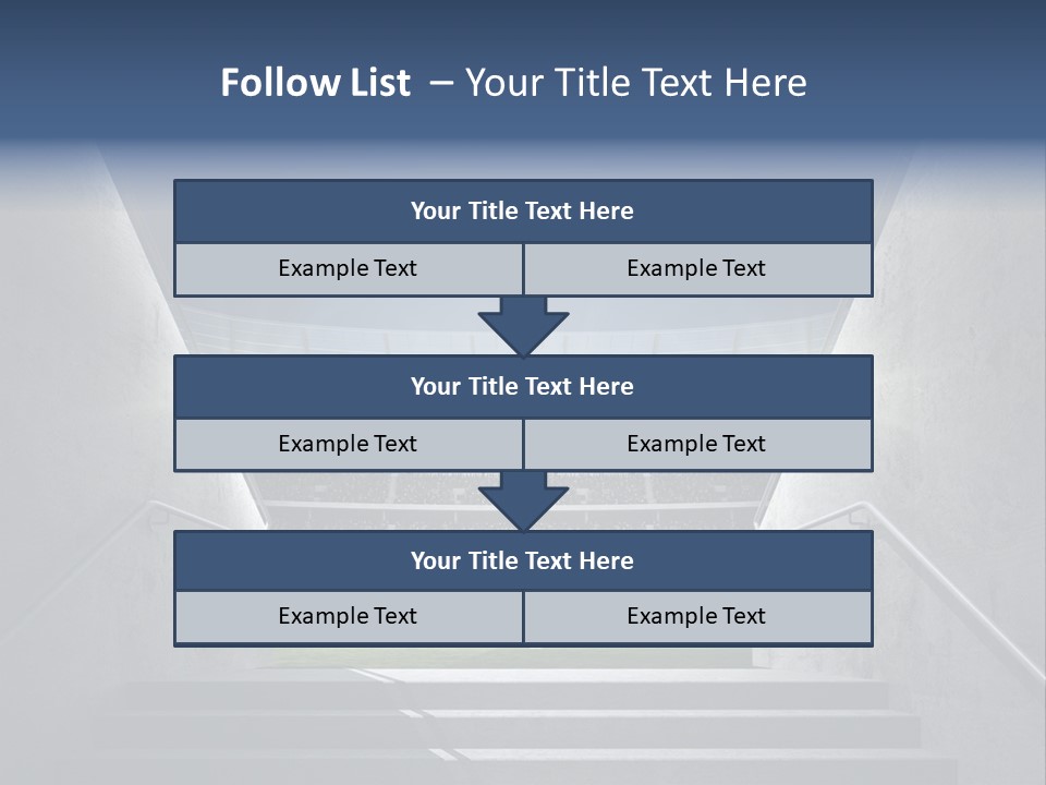 Soccer Field Stair Atmosphere PowerPoint Template