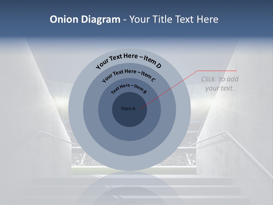 Soccer Field Stair Atmosphere PowerPoint Template