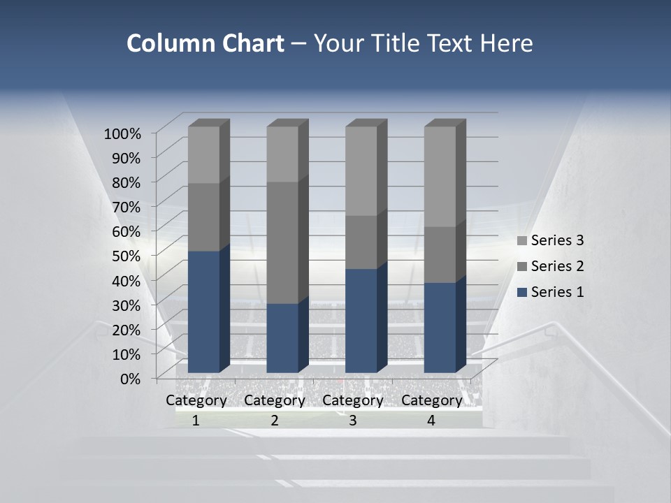 Soccer Field Stair Atmosphere PowerPoint Template