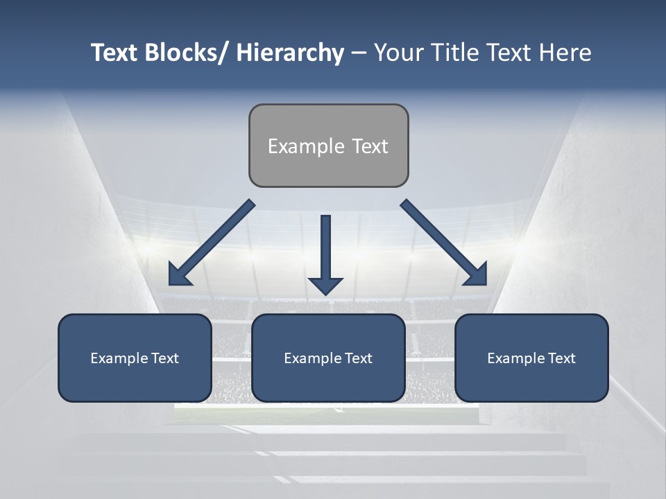Soccer Field Stair Atmosphere PowerPoint Template