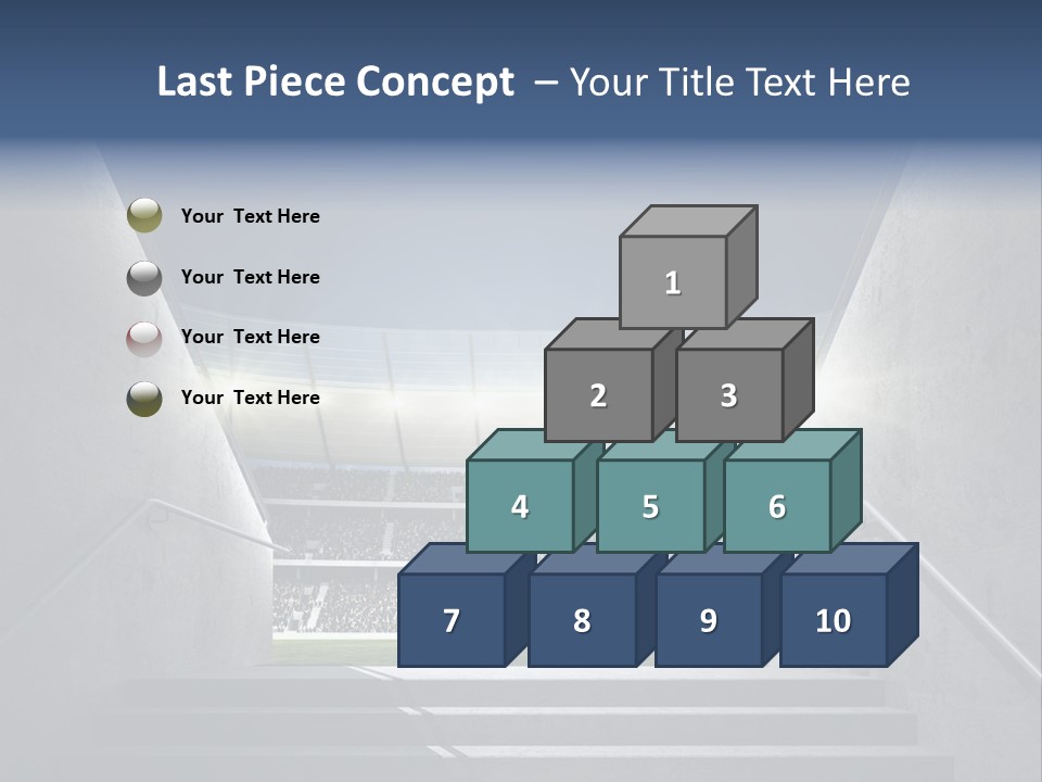 Soccer Field Stair Atmosphere PowerPoint Template
