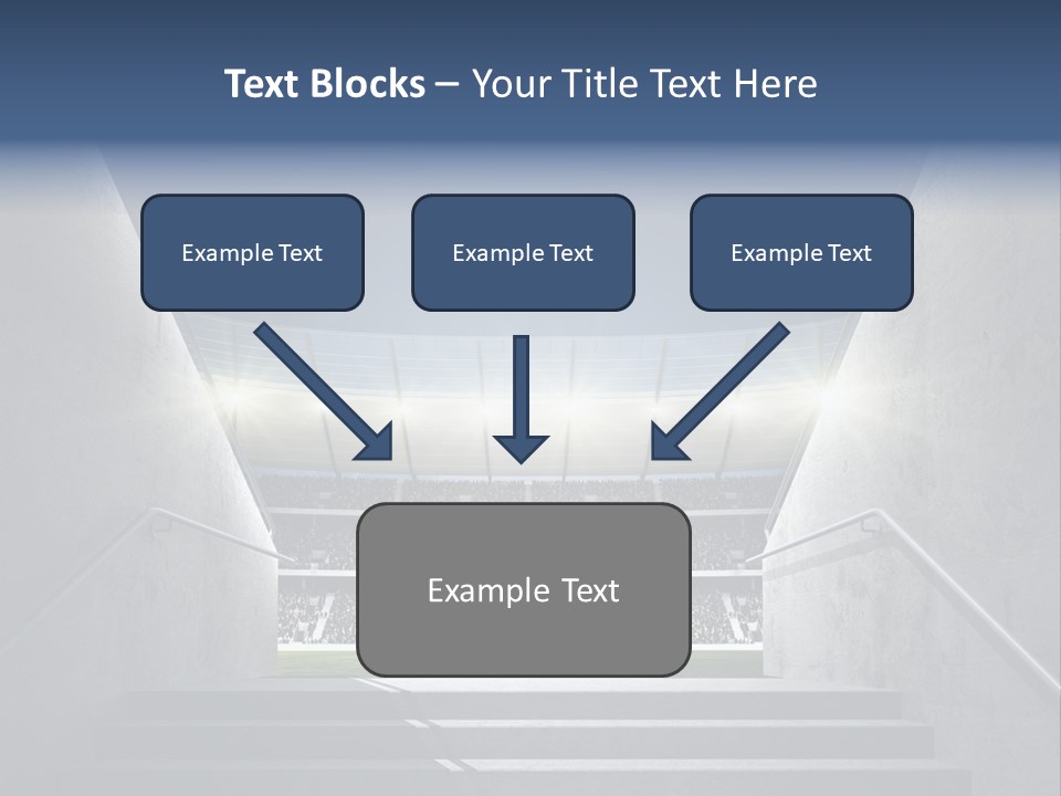 Soccer Field Stair Atmosphere PowerPoint Template
