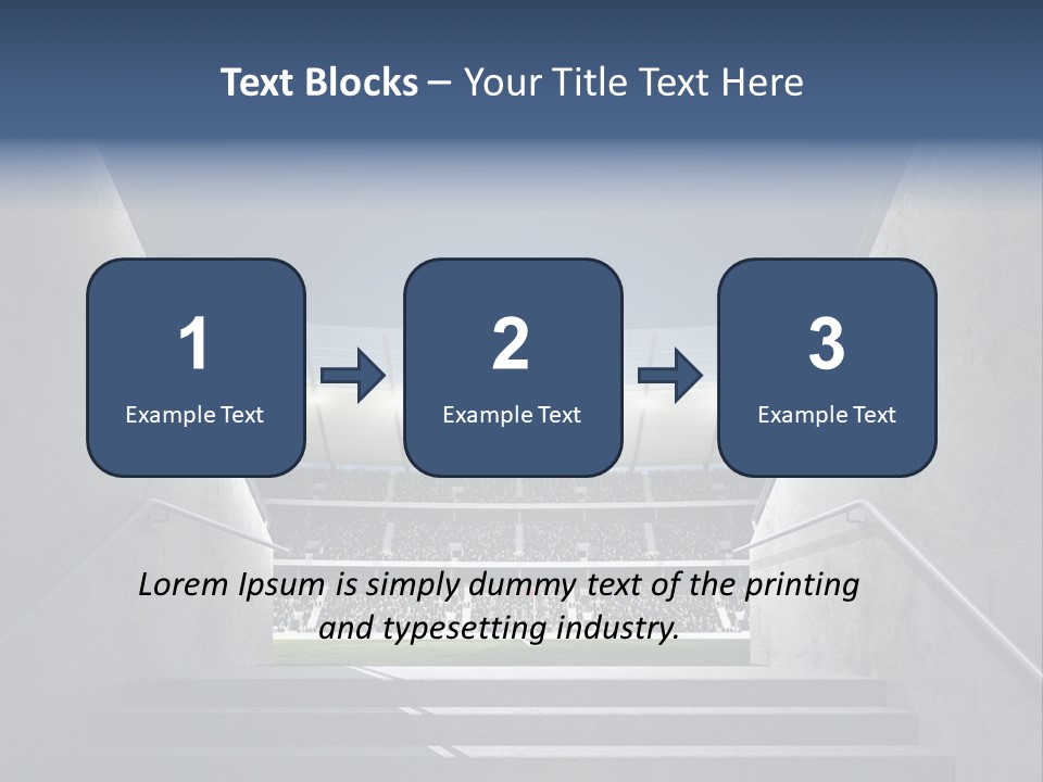 Soccer Field Stair Atmosphere PowerPoint Template