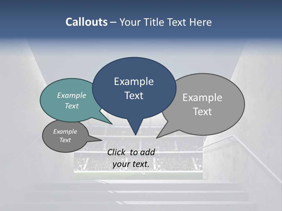 Soccer Field Stair Atmosphere PowerPoint Template