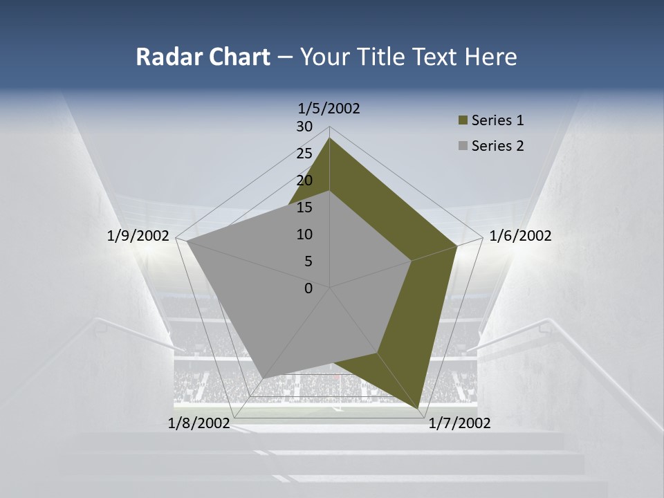 Soccer Field Stair Atmosphere PowerPoint Template
