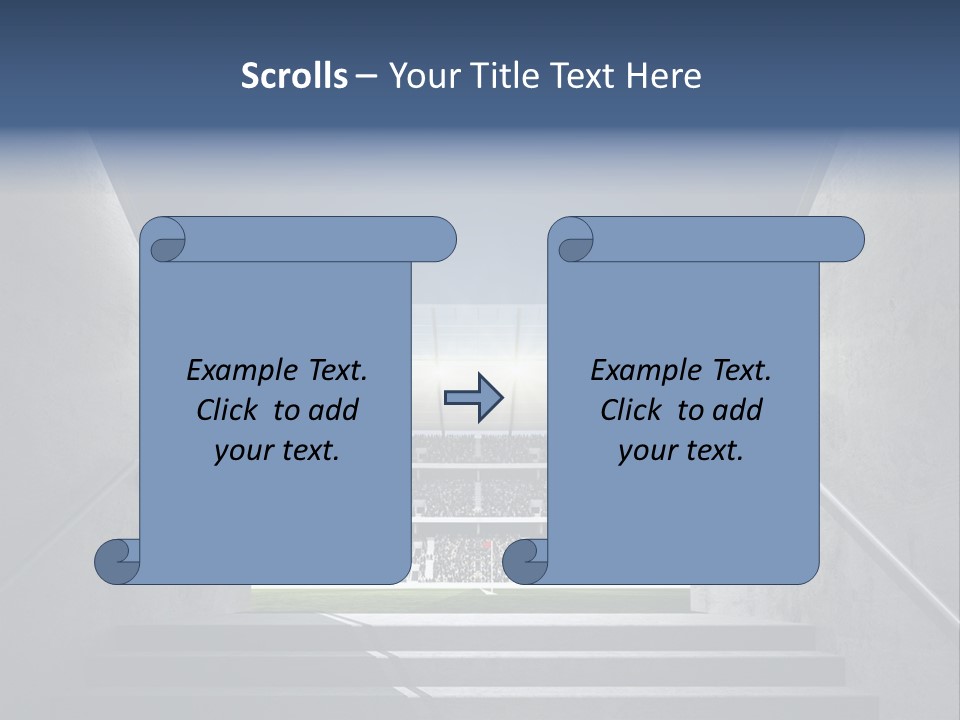 Soccer Field Stair Atmosphere PowerPoint Template