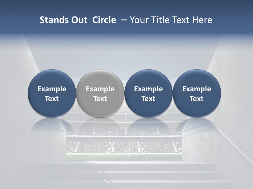 Soccer Field Stair Atmosphere PowerPoint Template