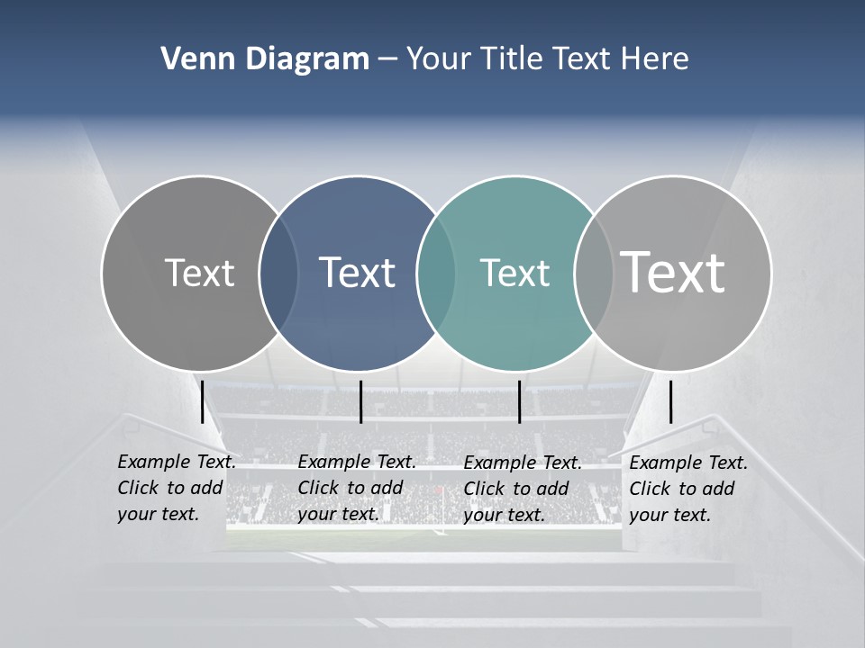 Soccer Field Stair Atmosphere PowerPoint Template
