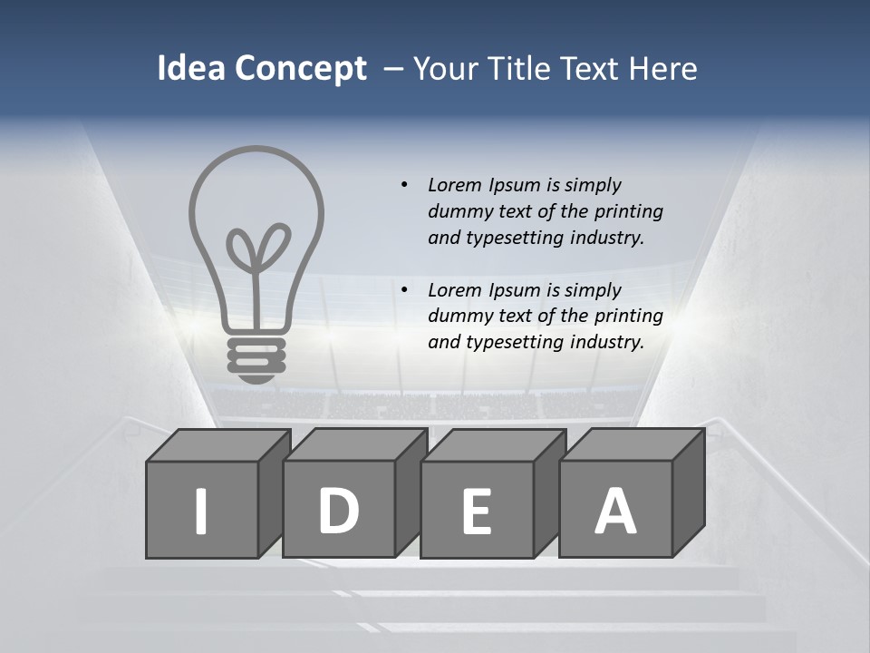 Soccer Field Stair Atmosphere PowerPoint Template