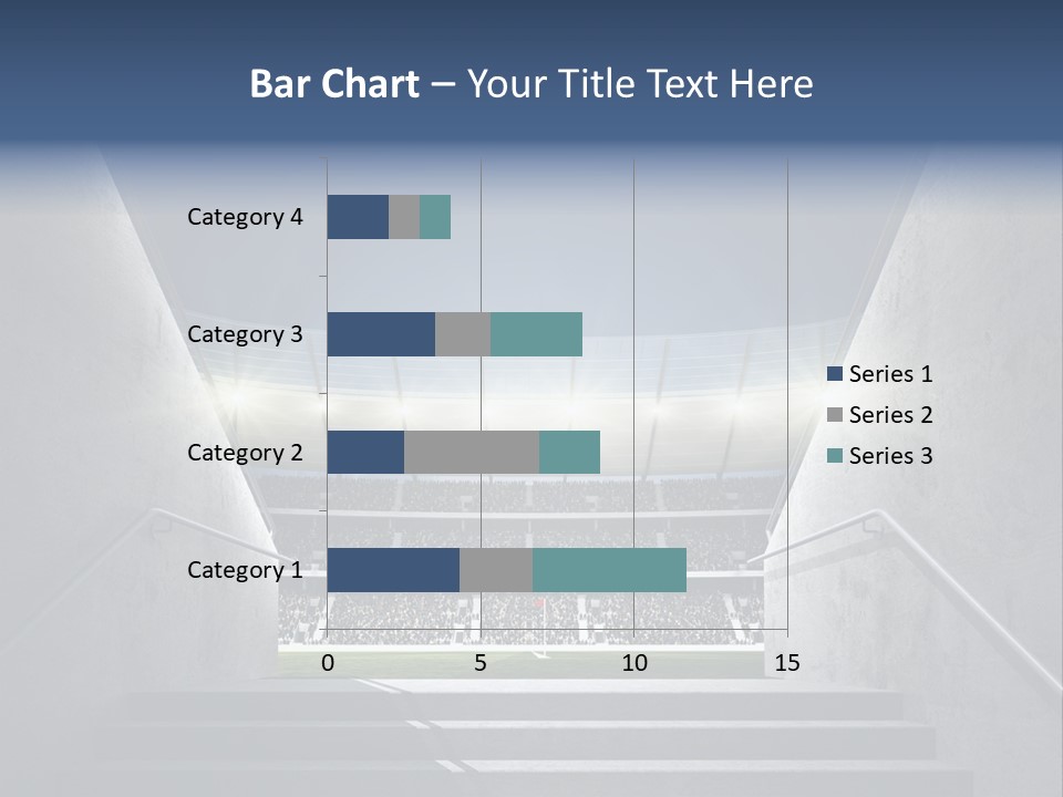 Soccer Field Stair Atmosphere PowerPoint Template