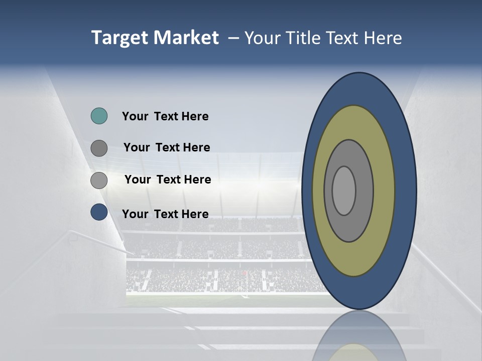 Soccer Field Stair Atmosphere PowerPoint Template