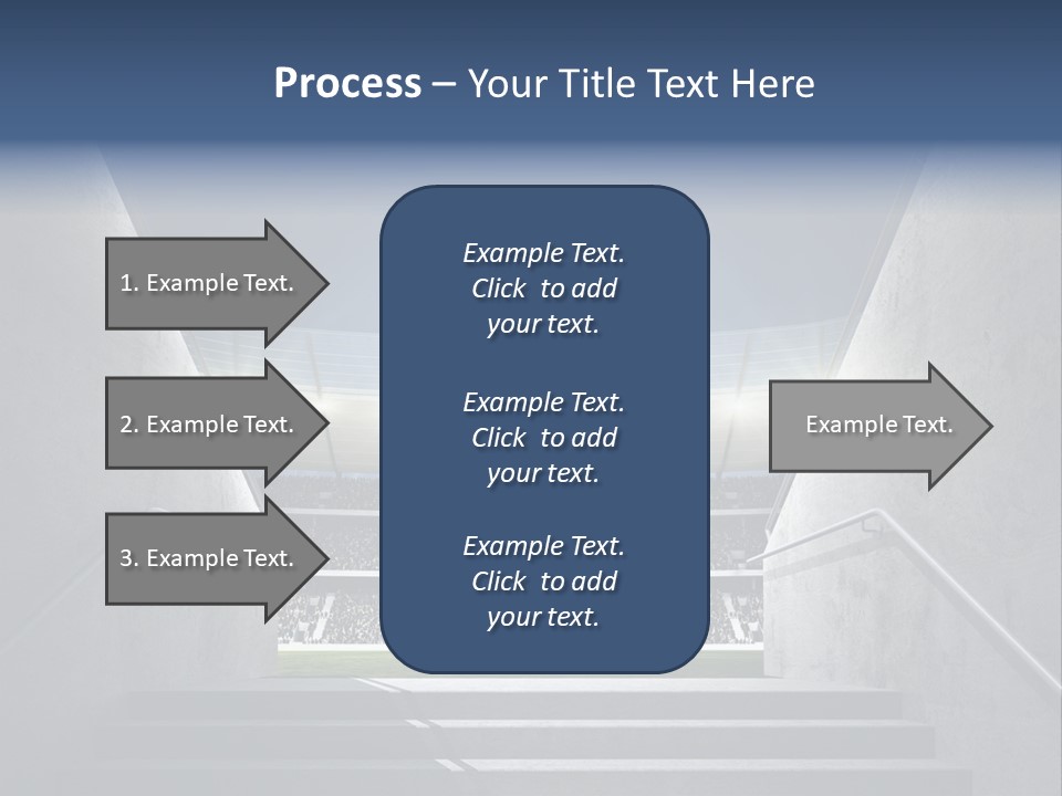 Soccer Field Stair Atmosphere PowerPoint Template