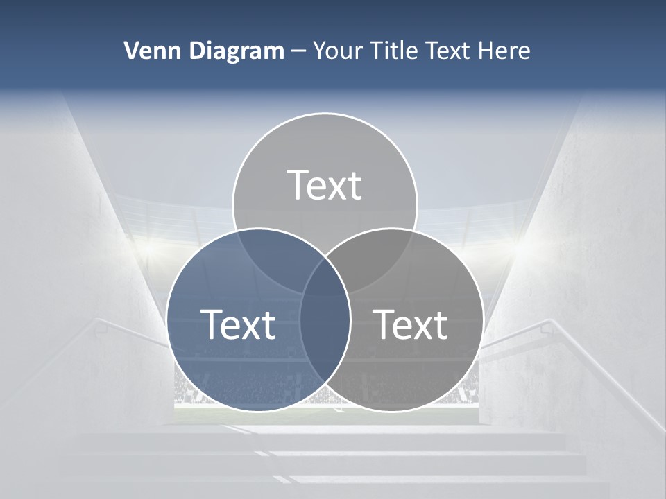 Soccer Field Stair Atmosphere PowerPoint Template