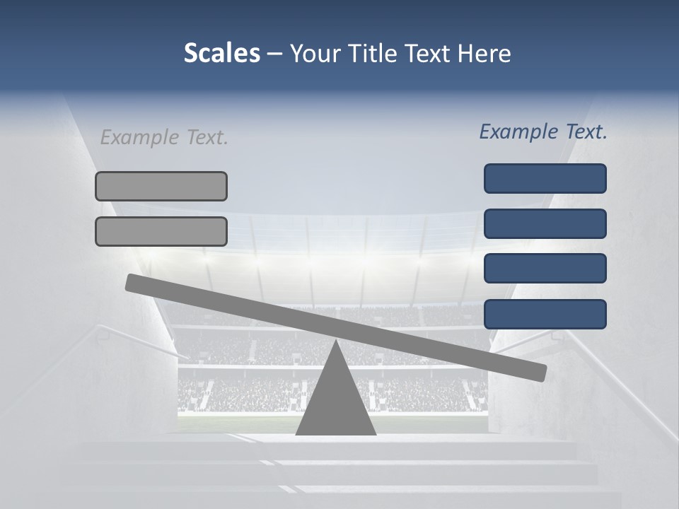 Soccer Field Stair Atmosphere PowerPoint Template