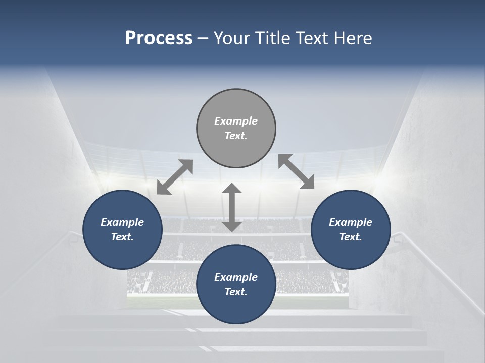 Soccer Field Stair Atmosphere PowerPoint Template