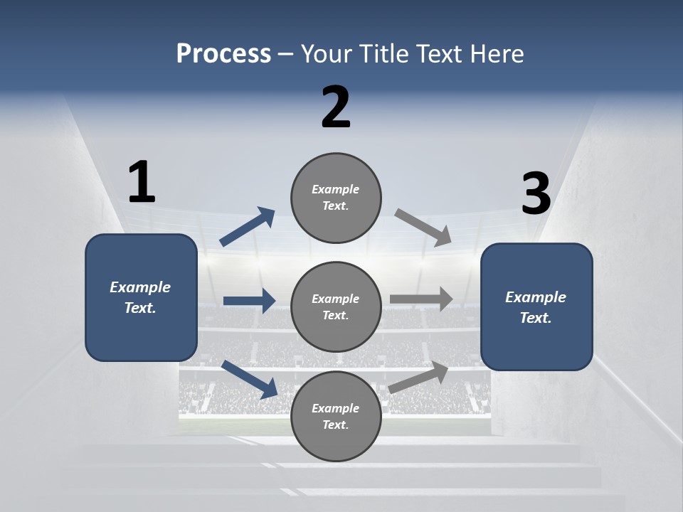 Soccer Field Stair Atmosphere PowerPoint Template